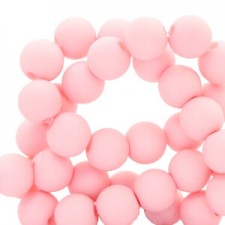 Acryl Perlen rund 6mm matt Seashell pink